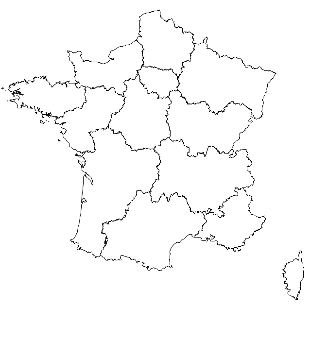 Carte regions de France