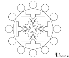 Coloriage fleur Mandala